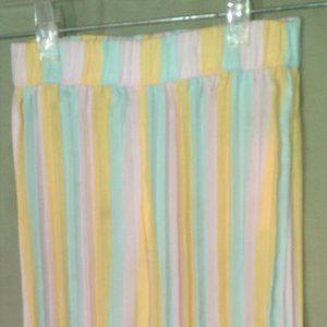Slim Fitted- Pink/Light Blue & gold Skirt